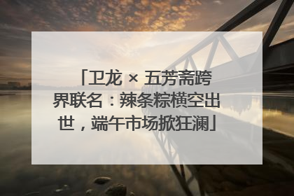 卫龙 × 五芳斋跨界联名：辣条粽横空出世，端午市场掀狂澜