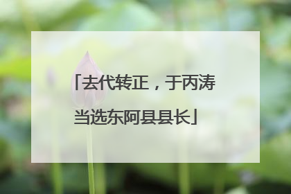 去代转正，于丙涛当选东阿县县长