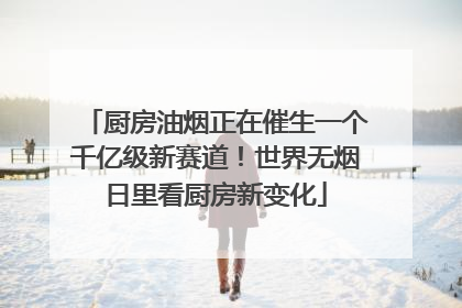 厨房油烟正在催生一个千亿级新赛道！世界无烟日里看厨房新变化