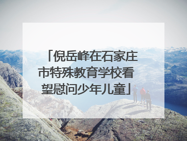 倪岳峰在石家庄市特殊教育学校看望慰问少年儿童