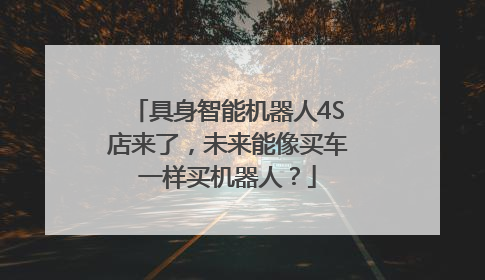 具身智能机器人4S店来了，未来能像买车一样买机器人？