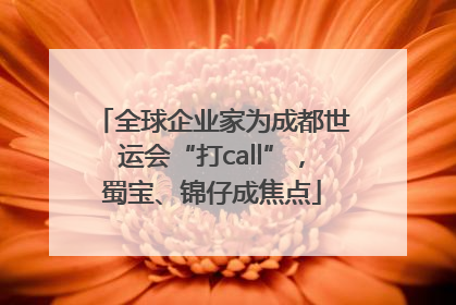 全球企业家为成都世运会“打call”，蜀宝、锦仔成焦点