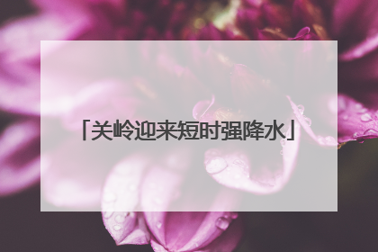 关岭迎来短时强降水