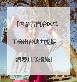 内蒙古自治区总工会出台助力提振消费11条措施