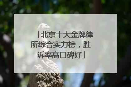 北京十大金牌律所综合实力榜，胜诉率高口碑好