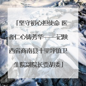坚守初心担使命 医者仁心铸芳华——记陕西省商南县十里坪镇卫生院副院长贾胡委