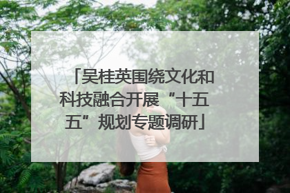 吴桂英围绕文化和科技融合开展“十五五”规划专题调研