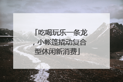 吃喝玩乐一条龙，小帐篷撬动复合型休闲新消费