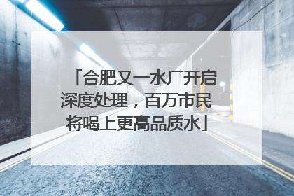 合肥又一水厂开启深度处理，百万市民将喝上更高品质水