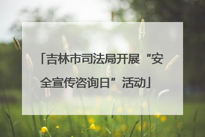 吉林市司法局开展“安全宣传咨询日”活动
