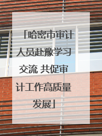 哈密市审计人员赴豫学习交流 共促审计工作高质量发展