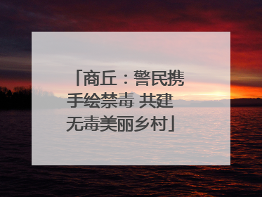 商丘：警民携手绘禁毒 共建无毒美丽乡村