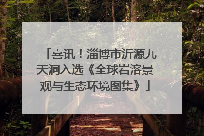 喜讯！淄博市沂源九天洞入选《全球岩溶景观与生态环境图集》