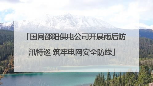 国网邵阳供电公司开展雨后防汛特巡 筑牢电网安全防线