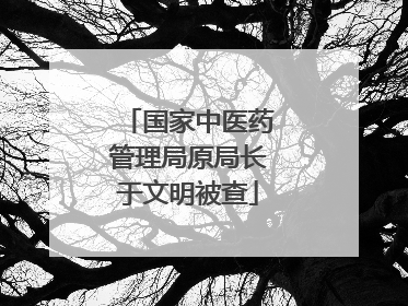 国家中医药管理局原局长于文明被查