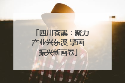四川苍溪：聚力产业兴东溪 擘画振兴新画卷