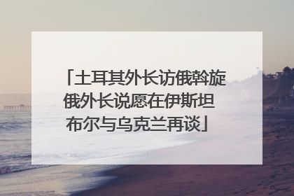 土耳其外长访俄斡旋 俄外长说愿在伊斯坦布尔与乌克兰再谈