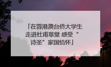 在蓉港澳台侨大学生走进杜甫草堂 感受“诗圣”家国情怀