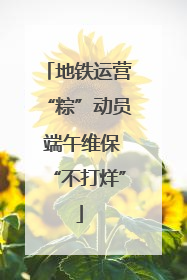 地铁运营“粽”动员 端午维保“不打烊”