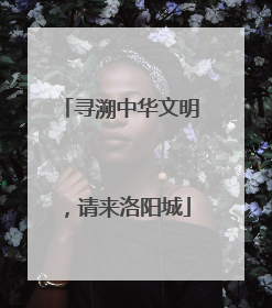 寻溯中华文明，请来洛阳城