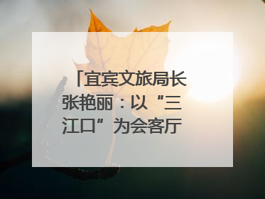 宜宾文旅局长张艳丽：以“三江口”为会客厅，打造近悦远来的国际旅游城市｜文旅局长说