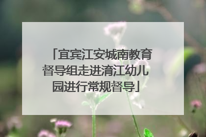 宜宾江安城南教育督导组走进淯江幼儿园进行常规督导