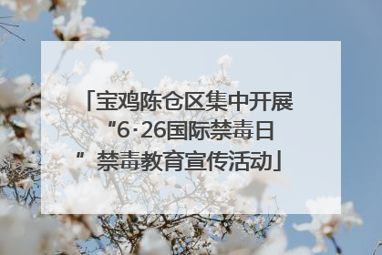 宝鸡陈仓区集中开展“6･26国际禁毒日”禁毒教育宣传活动