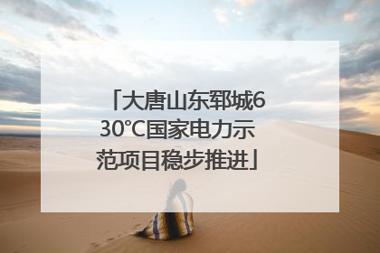 大唐山东郓城630℃国家电力示范项目稳步推进