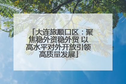大连旅顺口区：聚焦稳外资稳外贸 以高水平对外开放引领高质量发展