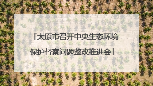 太原市召开中央生态环境保护督察问题整改推进会