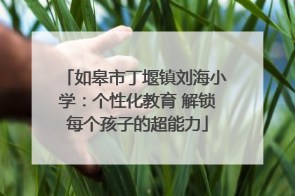 如皋市丁堰镇刘海小学：个性化教育 解锁每个孩子的超能力