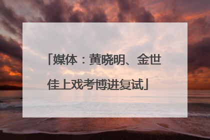 媒体：黄晓明、金世佳上戏考博进复试
