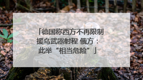 德国称西方不再限制援乌武器射程 俄方：此举“相当危险”
