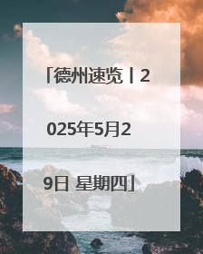 德州速览丨2025年5月29日 星期四