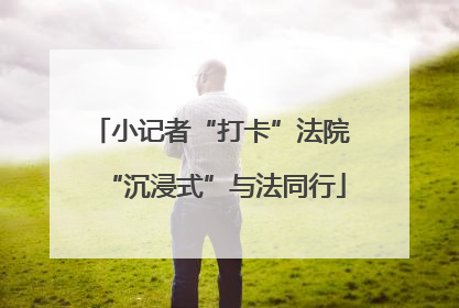 小记者“打卡”法院 “沉浸式”与法同行