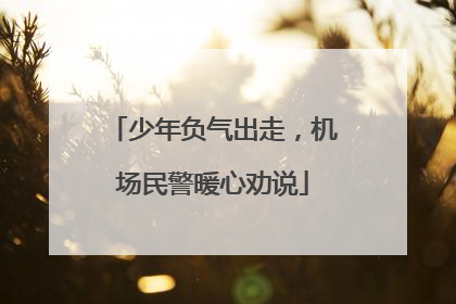 少年负气出走，机场民警暖心劝说