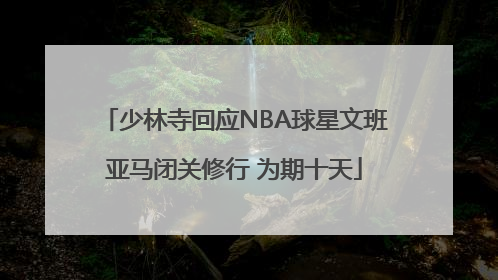 少林寺回应NBA球星文班亚马闭关修行 为期十天