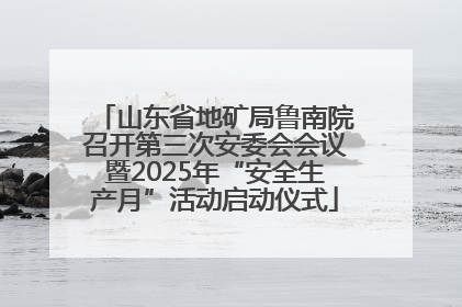 山东省地矿局鲁南院召开第三次安委会会议暨2025年“安全生产月”活动启动仪式