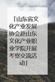 山东省文化产业发展协会赴山东文化产业职业学院开展考察交流活动
