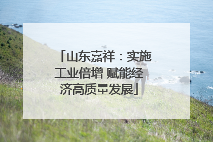 山东嘉祥：实施工业倍增 赋能经济高质量发展