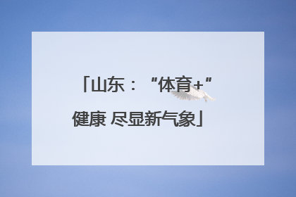 山东：“体育+”健康 尽显新气象