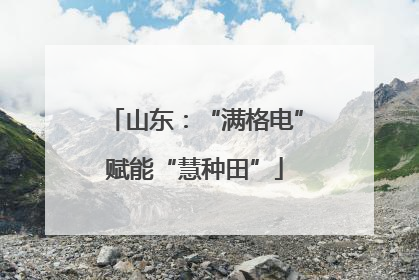 山东：“满格电”赋能“慧种田”