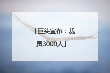 巨头宣布：裁员3000人