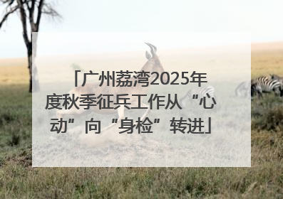 广州荔湾2025年度秋季征兵工作从“心动”向“身检”转进