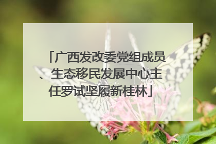 广西发改委党组成员、生态移民发展中心主任罗试坚履新桂林
