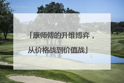 康师傅的升维博弈，从价格战到价值战