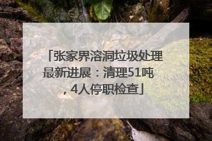 张家界溶洞垃圾处理最新进展：清理51吨，4人停职检查