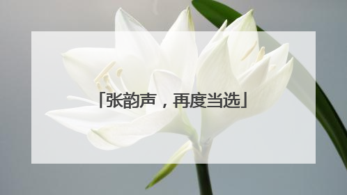 张韵声，再度当选