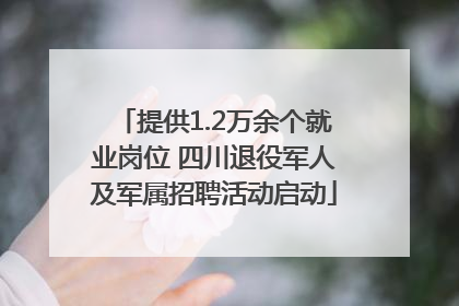 提供1.2万余个就业岗位 四川退役军人及军属招聘活动启动