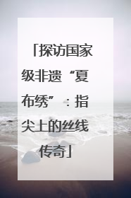 探访国家级非遗“夏布绣”：指尖上的丝线传奇